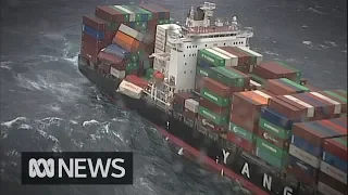 83 shipping containers fall from cargo ship off Australia's east coast | ABC News