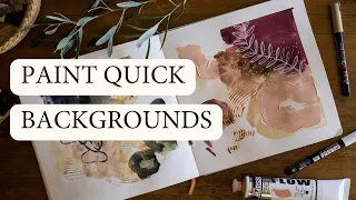 Easy BACKGROUNDS for Mixed Media Art - Day 2 (Creative Elements Challenge)