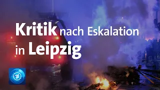 Nach der Eskalation in Leipzig stehen Politik und Polizei in der Kritik