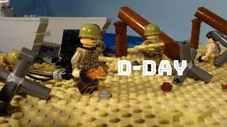 LEGO WW2 D-DAY NORMANDY (Omaha Beach) - stop motion animation