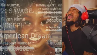 NoLifeShaq Reacts to 21 Savage "American Dream" (ALBUM)
