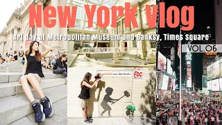 NYC Vlog vol.6 : Sightseeing NYC 🇺🇸 Around 5 Spots 🚕 NY Subway｜Art Tour｜Times Square at Night