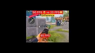 90 FPS VS 20 FPS difference in pubg mobile #shorts #pubg