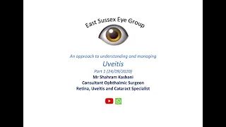 Uveitis- a guide for optometrists in community. Mr Shahram Kashani.
