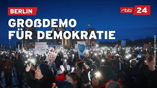 Demo gegen rechts: 100.000 Menschen protestieren in Berlin