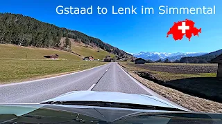 Driving Tour Gstaad to Lenk im Simmental Switzerland 4K Beautiful Road Trip