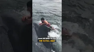 Man rides whale for all the right reasons 🐋