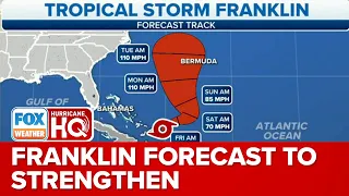 Tropical Storm Franklin Forecast To Strengthen Into Hurricane As It Moves Back Over Open Water