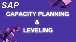 SAP Capacity Planning & Leveling | #sapwithik