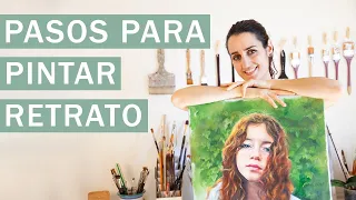 Pasos a seguir para pintar un retrato. Proceso retrato chica pelirroja I