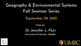 GES Fall 2021 Seminar Series with Dr. Jennifer L. Fluri