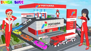 Yuta Mio Jadi Petugas Pom Bensin Buat Markas Pom Bensin Bertingkat Baby Celine Supir Mobil Pertamina