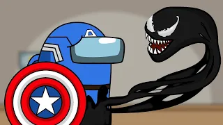 Venom Killing Captain America Avengers in Among us Ep1 - Ep4 - Avengers Animation ft. Henry Stickmin