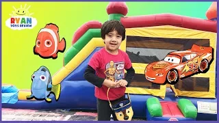 KIDS SURPRISE TOY HUNT CHALLENGE with Giant Inflatable Outdoor Playground