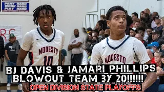 BJ Davis & Jamari Phillips BLOWOUT Team By 20!!!!!!! Modesto Christian Vs. Archbishop Mitty