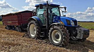 🇵🇱Ekstremalne Żniwa Zbożowe 2021•WTOPY!•New Holland T6050 w Akcji• Nowy Nabytek! •GR WIKTOR•