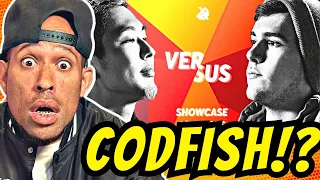 American Rapper FIRST time EVER seeing BATACO vs CODFISH | Grand Beatbox SHOWCASE Battle 2018