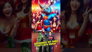 Superhero but rhino is party with woman ♥️ Marvel & DC-All Characters #marvel #avengers #shorts