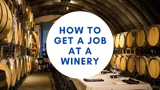 How to get a job at a winery