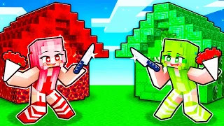 CRAZY FANGIRL vs CRAZY FANGIRL Build Challenge in Minecraft!