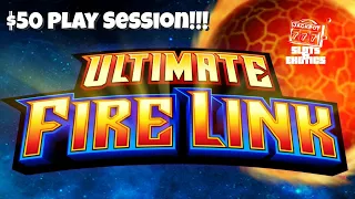 Ultimate Fire Link - Max Bet - $50 Spins Play Session - MGM Grand #casino #slots #gambling