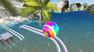 Rolling Balls Sky 3D Water 🌈 COMPLETE TOUR Gameplay Android iOS 💥 Nafxitrix Gaming