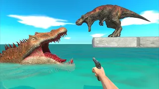I Drop Tyrannosaurus Rex into Giant Spinosaurus