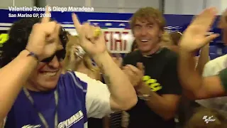 El inolvidable encuentro de Valentino Rossi con Diego Maradona (2008)