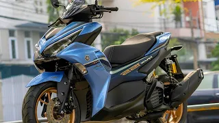 2024 YAMAHA AEROX 155 OR NVX 155 NEW ABS VERSION BLUE COLOR REVIEW SPECS, PRICE AND FEATURES