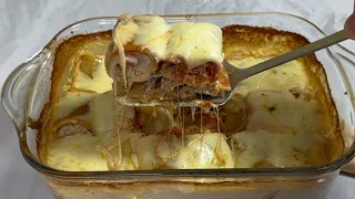 Delicious and easy preparation of cannelloni with minced meat