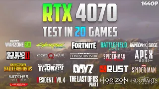 RTX 4070 Test in 20 Games - 1440p