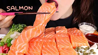 ASMR "SALMON moist" 연어회🧡 BIG BITES! 크게 한입 ASMR MUKBANG EATING SOUNDS | Sua ASMR 수아