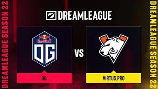 OG проти Virtus.pro | Гра 1 | DreamLeague Season 22 - Group A