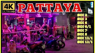 Pattaya Beach Road [4K]-Soi2-Soi3-Soi6-Soi6/1-Soi7-Soi8-Soi13/1-Soi13/2  January 2022 Thailand