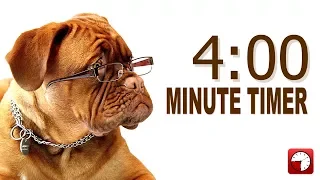 4 Minute Timer for PowerPoint and School - Alarm Sounds with Dog Bark