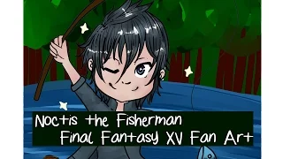 NOCTIS the FISHERMAN ~ Digital Speedpaint ~ FINAL FANTASY XV FAN ART