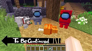 MINECRAFT BUT IT'S AMONG US | FUNNY COMPILATION MADE BY SCOOBY CRAFT TO BE CONTINUED FUNNY