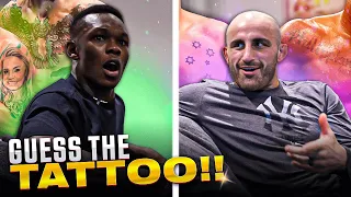 Israel Adesanya & Alexander Volkanovski Guess UFC Fighter Tattoos