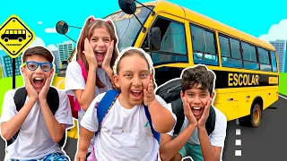 Henrique ensina as regras do ônibus escolar com amigos - Ft MC Divertida Jessica Sousa