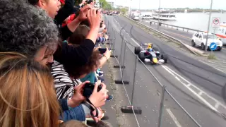 Red Bull F1 RB7 V8 Daniil Kvyat and David Coulthard Donuts, World Series by Renault