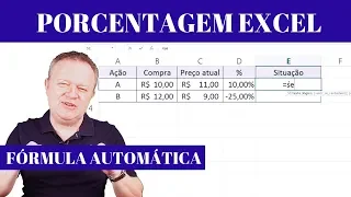 Como calcular porcentagem no Excel entre dois valores #flaviomoita