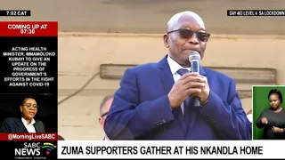 Zuma supporters gather at his Nkandla home