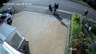 CCTV captures moment man launches violent knife attack in front of child