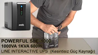 POWERFUL SLE-1000 1000VA 1KVA 600W LINE INTERACTIVE UPS KESİNTİSİZ GÜÇ KAYNAĞI