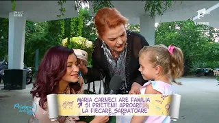 Maria Cârneci, cu familia în zi onomastică