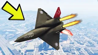 GTA 5 - YENI TÜRK JETI ILE ASKERI BÖLGEYE GIRERSEK NE OLUR?