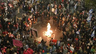 Israelis rally in Tel Aviv for early elections, hostage deal | AFP