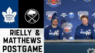 Auston Matthews & Morgan Rielly Post Game | Toronto Maple Leafs vs Buffalo Sabres | March 13, 2022