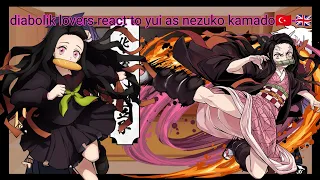 diabolik lovers react to yui as nezuko kamado 🇹🇷-🇬🇧 part 2