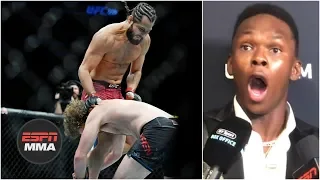 Israel Adesanya has incredible reaction to Jorge Masvidal KO of Ben Askren | UFC 239 | ESPN MMA